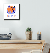 Taurus Wrapped Canvas 12x12 | Zodiac Series 4 - Beyond T-shirts